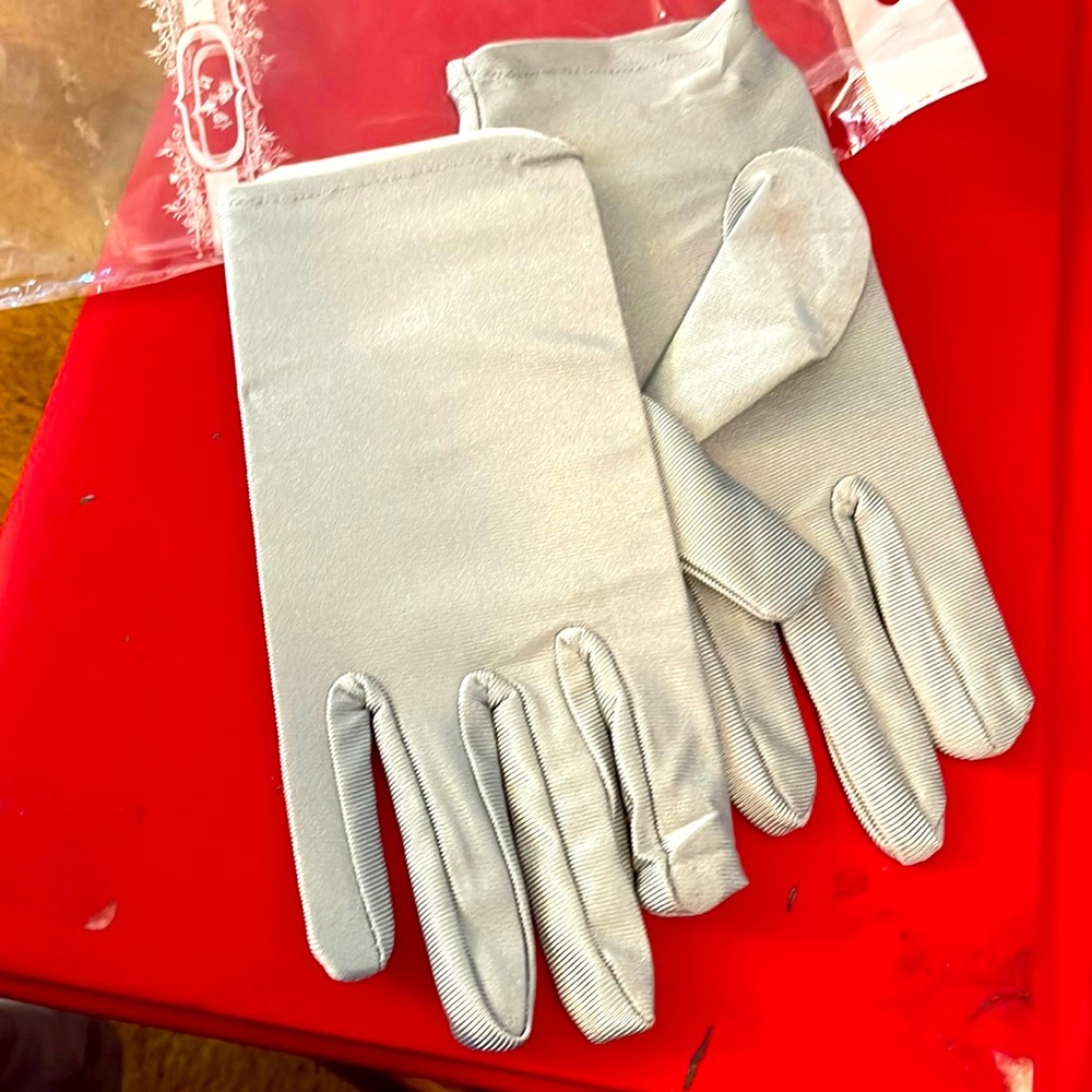 Fashion gloves , indicates no size they are satiny type material.
